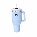 Pup Cup Tumbler Plush Dog Toy Chambray Blue