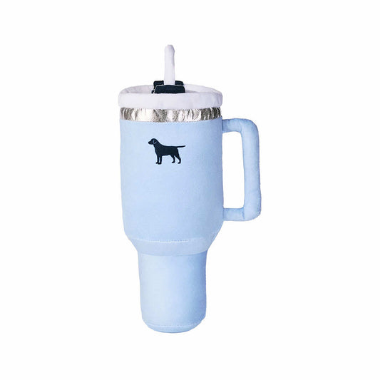 Pup Cup Tumbler Plush Dog Toy Chambray Blue