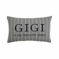 Grandma Names Striped Pillows Gigi