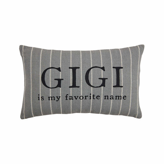 Grandma Names Striped Pillows Gigi