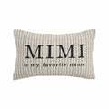 Grandma Names Striped Pillows Mimi
