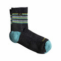 Wide Open Women's Multi Stripe Cushioned Micro Crew Socks Charcoal
