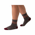 Wide Open Women's Multi Stripe Cushioned Micro Crew Socks Taupe