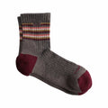 Wide Open Women's Multi Stripe Cushioned Micro Crew Socks Taupe