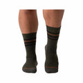 Wide Open Men's Vintage Stripe Cushioned Crew Socks Forest