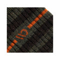 Wide Open Men's Vintage Stripe Cushioned Crew Socks Forest