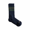 Wide Open Men's Vintage Stripe Cushioned Crew Socks Denim