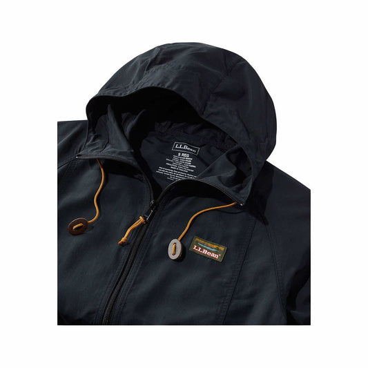 L.L.Bean Men's Mountain Classic Solid Anorak Jacket Black