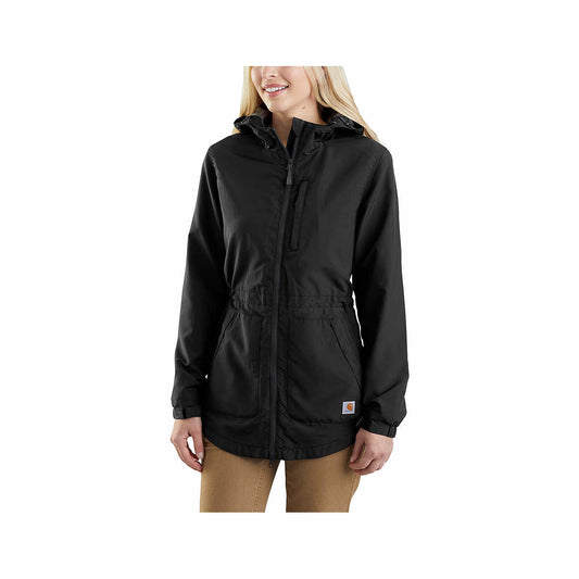 Women's Relaxed Fit Lightweight Rain Jacket Black N