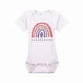 Barefoot Baby Baby Wildflower Short Sleeve Onesie Soft Beige