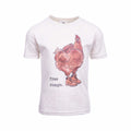 Barefoot Baby Toddler Free Range Hiking Chicken Short Sleeve T-Shirt Soft Beige