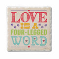 Cold Nose Warm Heart Coaster Love Word