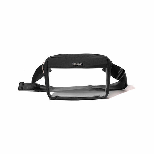 Baggallini Clear Stadium Belt Bag Black B
