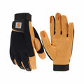 Men's Synthetic Leather High Dexterity Touch Sensitive Secure Grip Cuff Gloves Black Barley