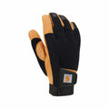 Men's Synthetic Leather High Dexterity Touch Sensitive Secure Grip Cuff Gloves Black Barley