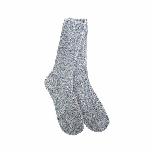 World's Softest Women's Holiday Ragg Feather Crew Socks Smokey