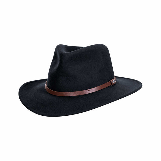 Mast 1883 Men's Felt Outback Hat Black