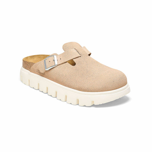 Birkenstock Women's Boston Chunky Suede Clogs Warm Sand
