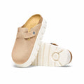 Birkenstock Women's Boston Chunky Suede Clogs Warm Sand