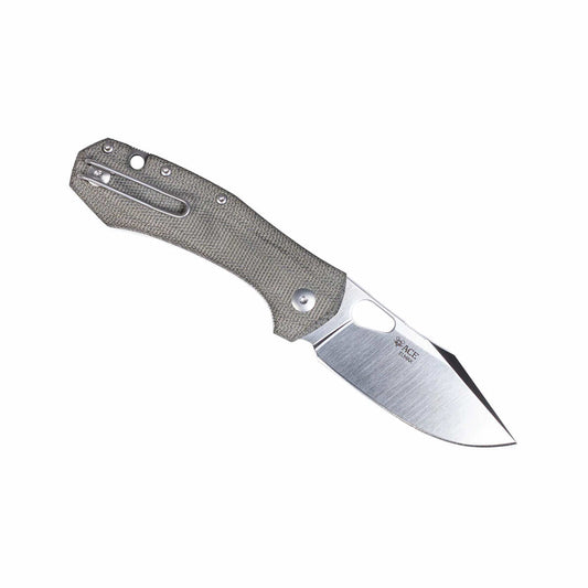 GiantMouse ACE Atelier Knife - Green Canvas Micarta Grn Micarta