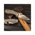 GiantMouse ACE Atelier Knife - Green Canvas Micarta Grn Micarta