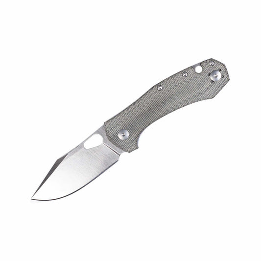 GiantMouse ACE Atelier Knife - Green Canvas Micarta Grn Micarta