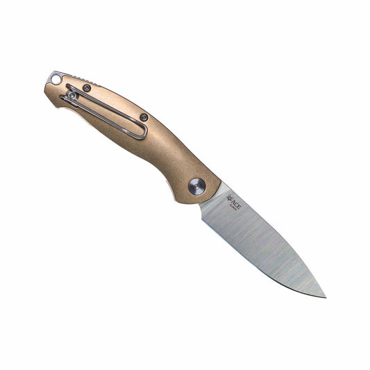 GiantMouse ACE Farley Slipjoint Knife - Brass Brass Elmax