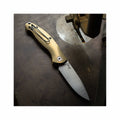 GiantMouse ACE Farley Slipjoint Knife - Brass Brass Elmax