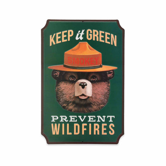 Smokey Bear Keep It Green Metal Sign