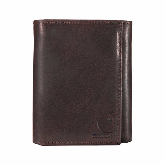 Men's Oil Tan Trifold Wallet Brown