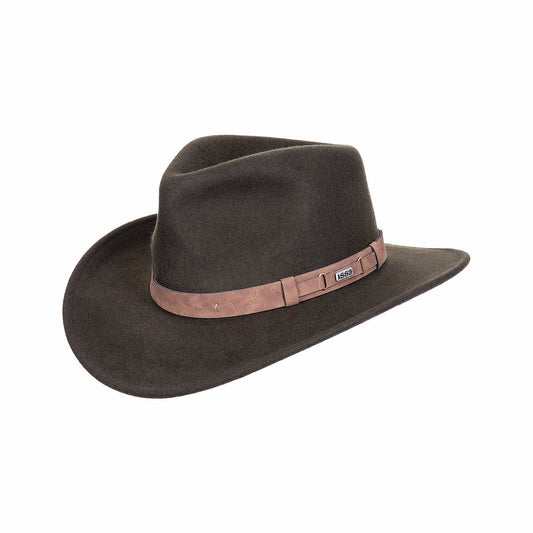 Color swatch for Mast 1883 Men's Felt Wool Outback Hat in Black
