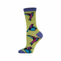 Women's Hummingbird Bamboo Socks Citron