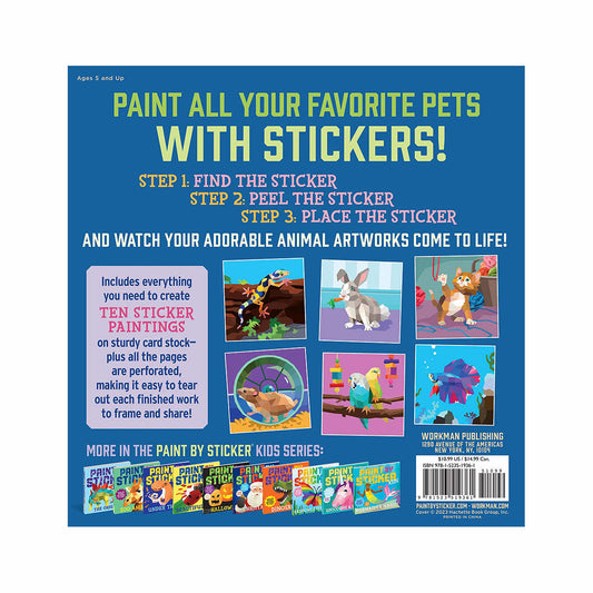 Hachette Paint By Stickers Activity Book - Pets