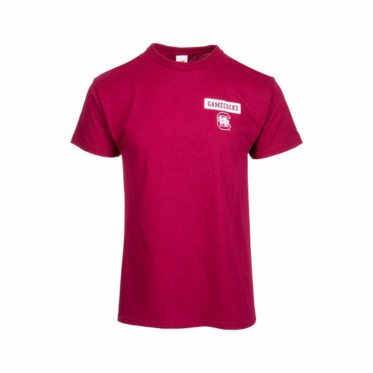 Color swatch for Eat More Tees University of South Carolina Property of Gamecocks Short Sleeve T-Shirt in Garnet