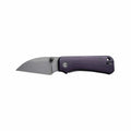 Baby Banter Thumb Stud Wharncliffe Knife Purple Micarta
