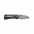 Baby Banter Thumb Stud Wharncliffe Knife Purple Micarta