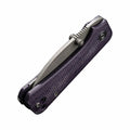 Baby Banter Thumb Stud Wharncliffe Knife Purple Micarta