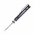 Baby Banter Thumb Stud Wharncliffe Knife Purple Micarta