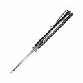 Elementum Flipper Nitro-V Steel Knife Black G