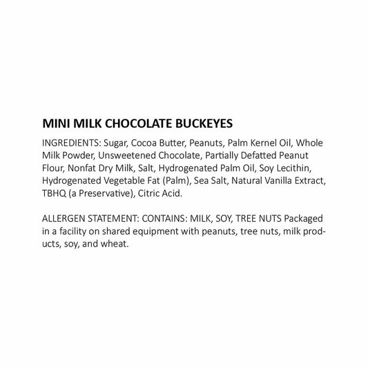 Dutch Valley Foods Mini Milk Chocolate Peanut Butter Buckeyes Candy - 1 lb.