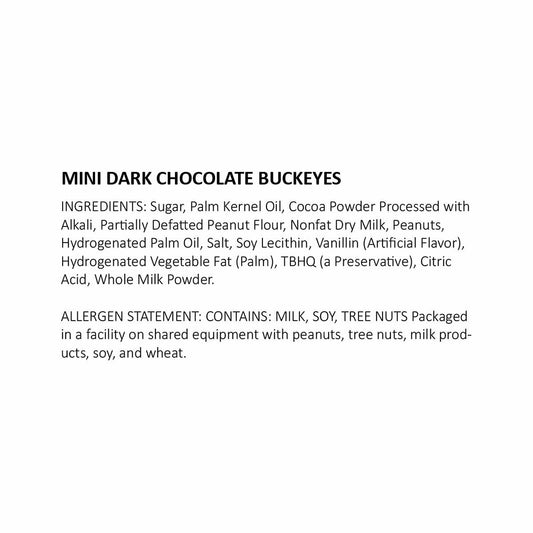 Dutch Valley Foods Mini Dark Chocolate Peanut Butter Buckeyes Candy - 1 lb.
