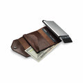 Porter RFID Leather Wallet Brown