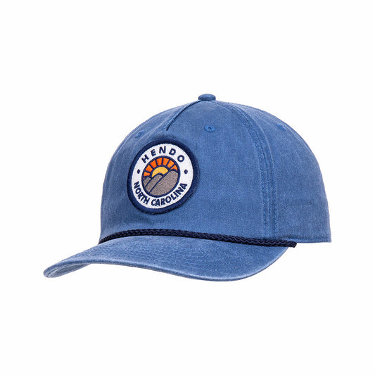 Hendo NC Mountains Skully Snapback Hat Navy