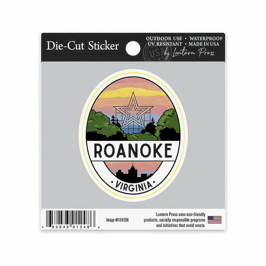 Lantern Press Roanoke Star Small Sticker
