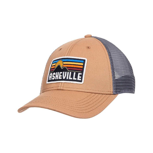 Asheville High Point Lo Pro Snapback Trucker Hat Caramel Dkgrey
