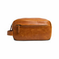 Andar Oxford Leather Dopp Kit Camel Tan