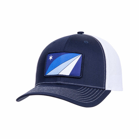 Columbia Flag Patch Trucker Hat Navy Wht Trucker