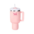 Kitty Cup Tumbler Plush Cat Toy Pink