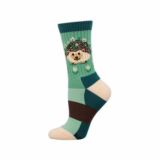 Women's Flowery Hedgehog Wool Socks Mint