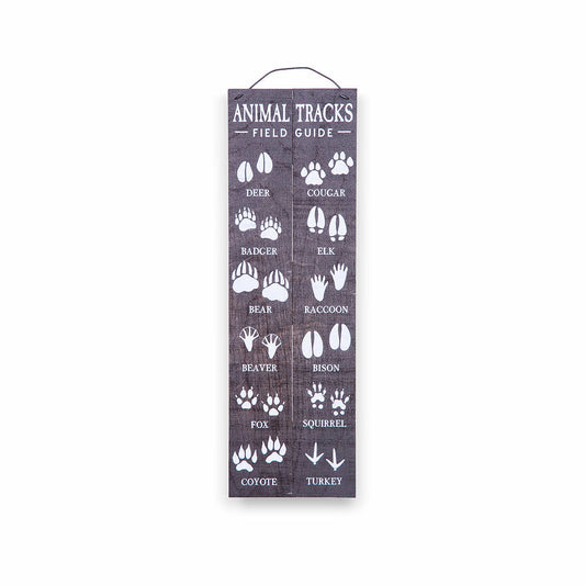 Sawyer's Mill Animal Tracks Wooden Sign